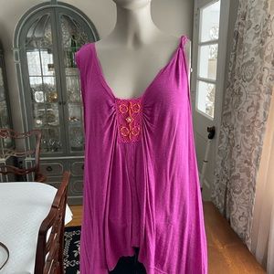 Free People sleeveless pink top, lightly worn